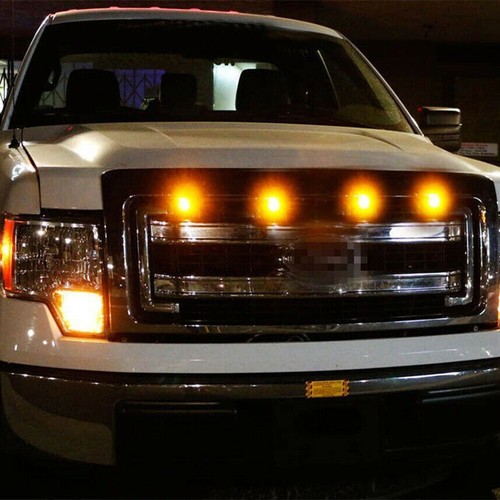 4Pcs Amber Small LED Black DOME Motorcycle-Chopper-Bobber Turn Signal Light NEW - Bild 2 von 24