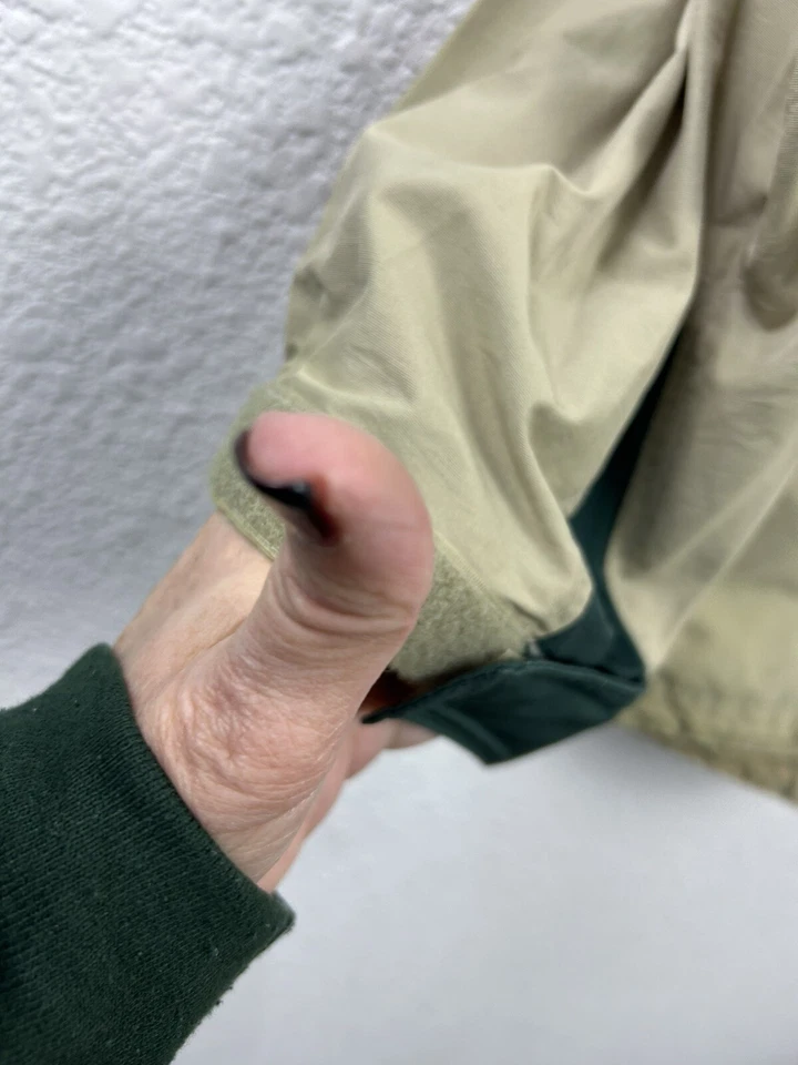 Timberland Weathergear Mens Khaki Hooded Jacket Size XL Pockets Warm Hooded - Image 3 of 4