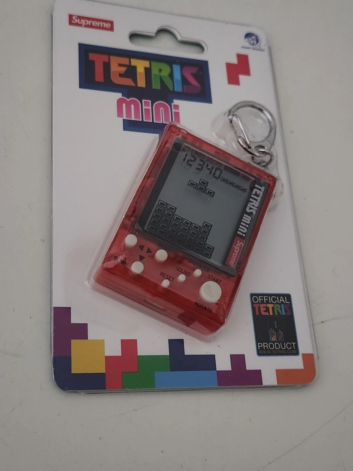 SS24 Supreme Tetris Mini keychain Red Keyring New Unopened