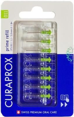 2x Curaprox Interdentalbürsten CPS 011 hellgrün - Prime refill Zahnzwischenraumb