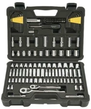 123 Piece Socket Ratchet Tools Set Metric 1/4 3/8 Drive SAE Repair Stanley