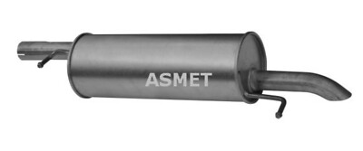 Asmet New Exhaust Muffler for VW Passat 1,6 101 102 PS 1996-2005 Silver Steel