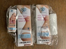 Aroma Trees Non Woven Full Body  & Facial Wax Strips 100 Ct Each 400 total NEW