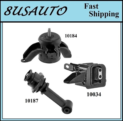 3PCS MOTOR & TRANS MOUNT FIT 2018-2019 HYUNDAI ACCENT/ KIA RIO 1.6L - AUTO TRANS