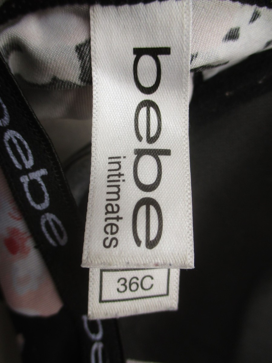 36C BEBE Womens Floral Lined Underwire Front Closure Adjustable