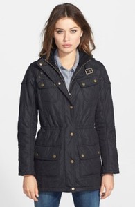 barbour black parka