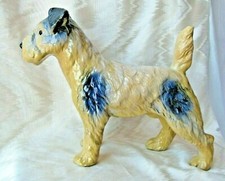 FOX TERRIER FRENCH CERAMIC  LIFE-SIZE FIGURE. CA/ 1925-30
