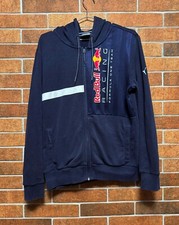 RED BULL TEAM RACING FORMULA 1 F1 PUMA HOODED SWEATSHIRT JACKET TOP SIZE S BLUE