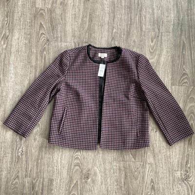 LOFT Womens Blazer Size Medium Tweed Jacket Career