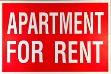 2 Pack APARTMENT FOR RENT Sign 12  x8  Brand New SEALED