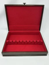 McGraw Wooden Flatware Chest Storage USA Made