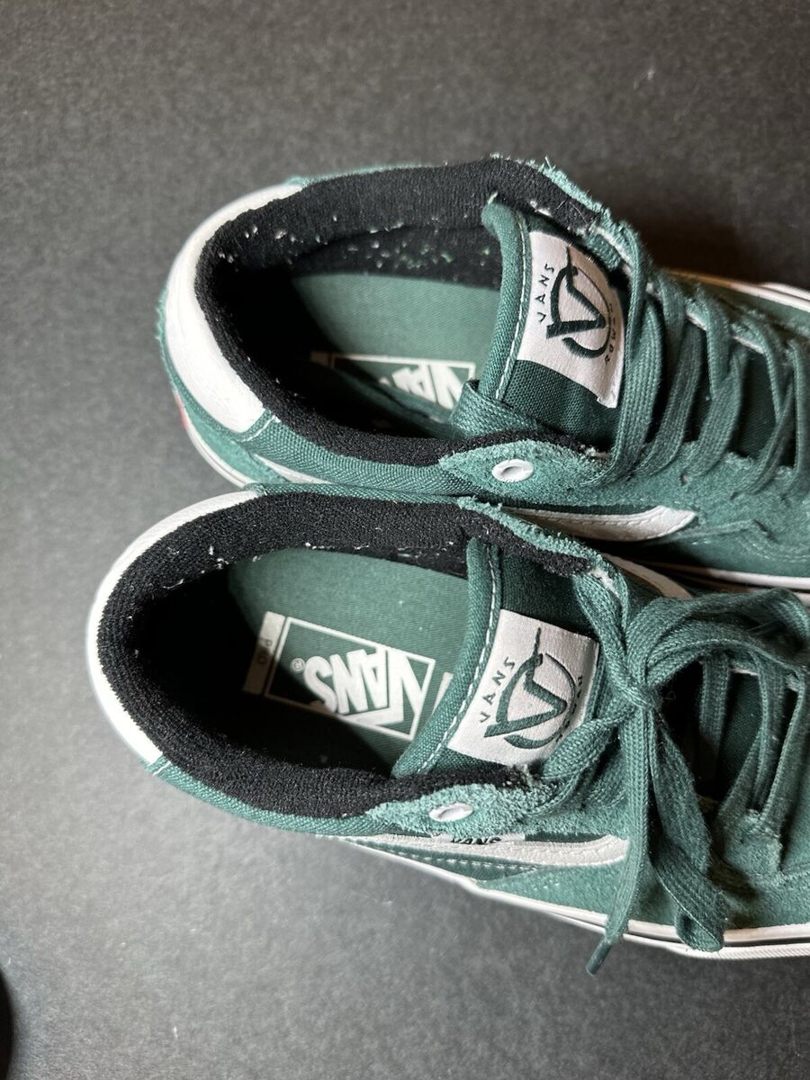 Vans Rowan Pro Men's Size 7.5 Pine Green White Shoes Vans Rowan Pro Men's Size 7.5 Pine Green White Shoes