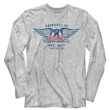 Aerosmith Property 1970 Men's Long Sleeve T Shirt Rock Band Vintage Logo Concert
