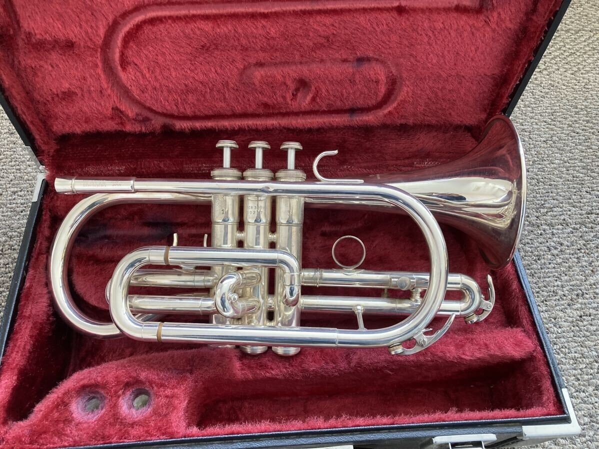 YAMAHA コルネット YCR-3330S　ハードケースつき #2040 YAMAHA YCR-3330S Silver Cornet Musical instrument Hard Case