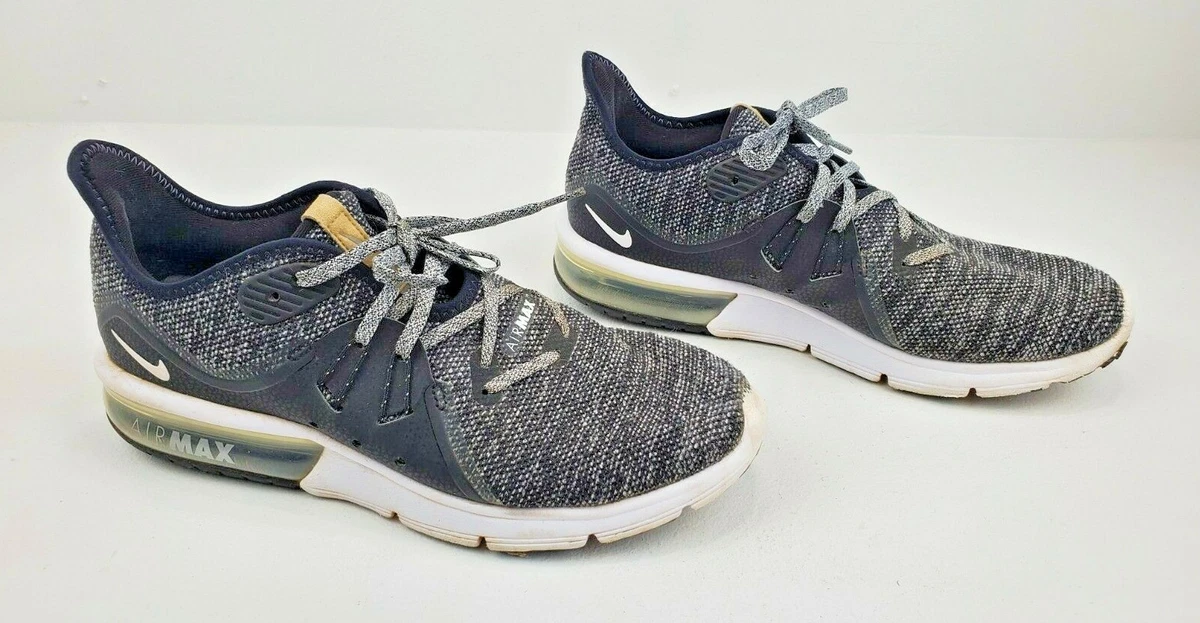 Nike Air Max Sequent 3 Size 9.5 Mens Black Gray Tan Athletic | eBay