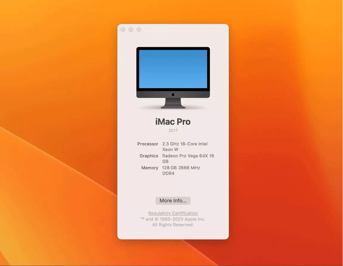 iMac Pro 27 18-Cores 128GB RAM 2TB SSD AMD Vega 64X 16GB VRAM