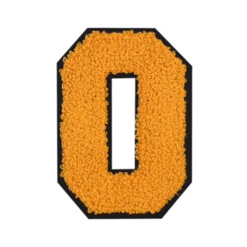 8" Yellow Varsity Alphabet Letters Chenille Iron-on Patch - Picture 16 of 27