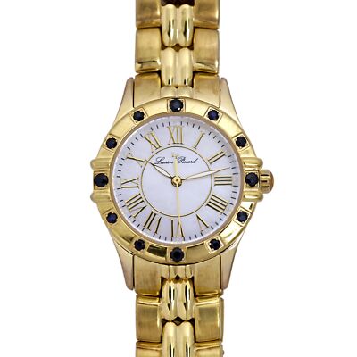Lucien Piccard Stainless Steel Gold Tone Sapphire Bezel Ladies Swiss Watch 31mm Lucien Piccard Stainless Steel Gold Tone Sapphire Bezel  main image 4
