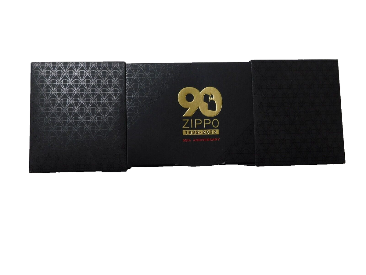 ZIPPO LIGHTER 90 TH ANNIVERSARY BLACK ICE PREMIUM COLLECTOR OF
