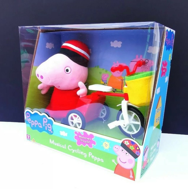 peppa pig cycling plush toy