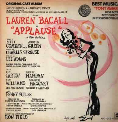 Lauren Bacall Applause (Original Broadway Cast) MCA Records Vinyl LP