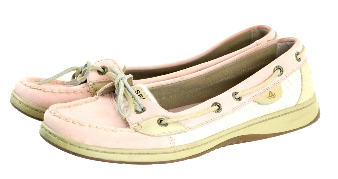 Sperry Top Sider Women's Boat Shoes Size 9.5 Leather Pink Beige eBay