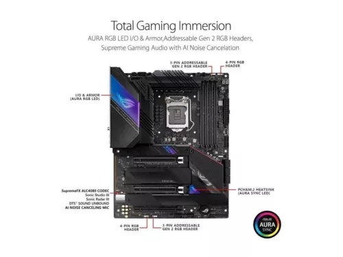 ASUS ROG STRIX Z590-E GAMING WIFI Motherboard Intel Z590 LGA 1200 DDR4 ATX - Picture 5 of 8