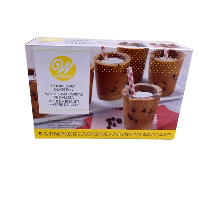 NEW Wilton Cookie Shot Glass Pan Set of 6 Cavity Pan Non Stick Dishwasher Safe