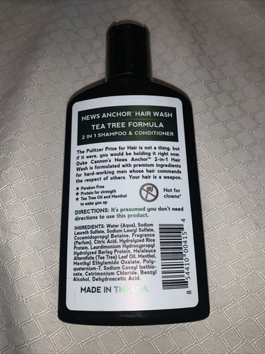 Duke Cannon News Anchor Thick Hair 2in1 Shampoo Conditioner Tea Tree 10oz - Picture 2 of 2