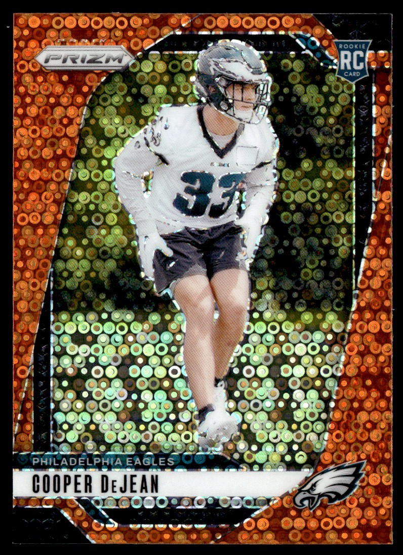 Cooper DeJean 2024 Panini Prizm Orange Disco Prizm #321 RC Philadelphia Eagles
