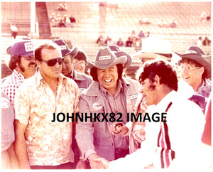 Late 1970s AJ Foyt, Grant King, Sheldon Kinser, Agajanian - Indy 500 Photo