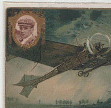 Frankreich, um 1909, Flugversuche mit Hubert Latham, ungebrauchte AK
