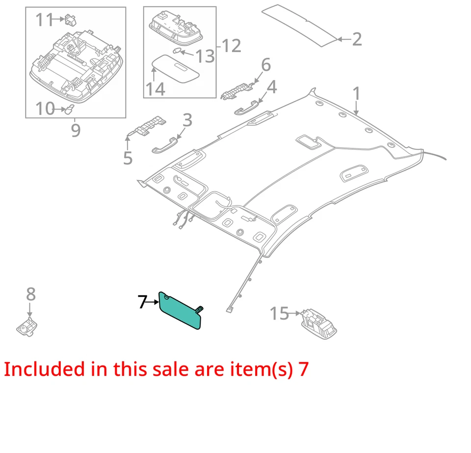 Se adapta a 20-23 HYUNDAI SONATA RH pasajero parasol sin techo panorámico gris OEM Foto 4 de 4