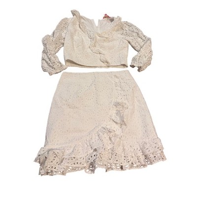 Lilly Pulitzer Roca Faux wrap eyelet set size 8