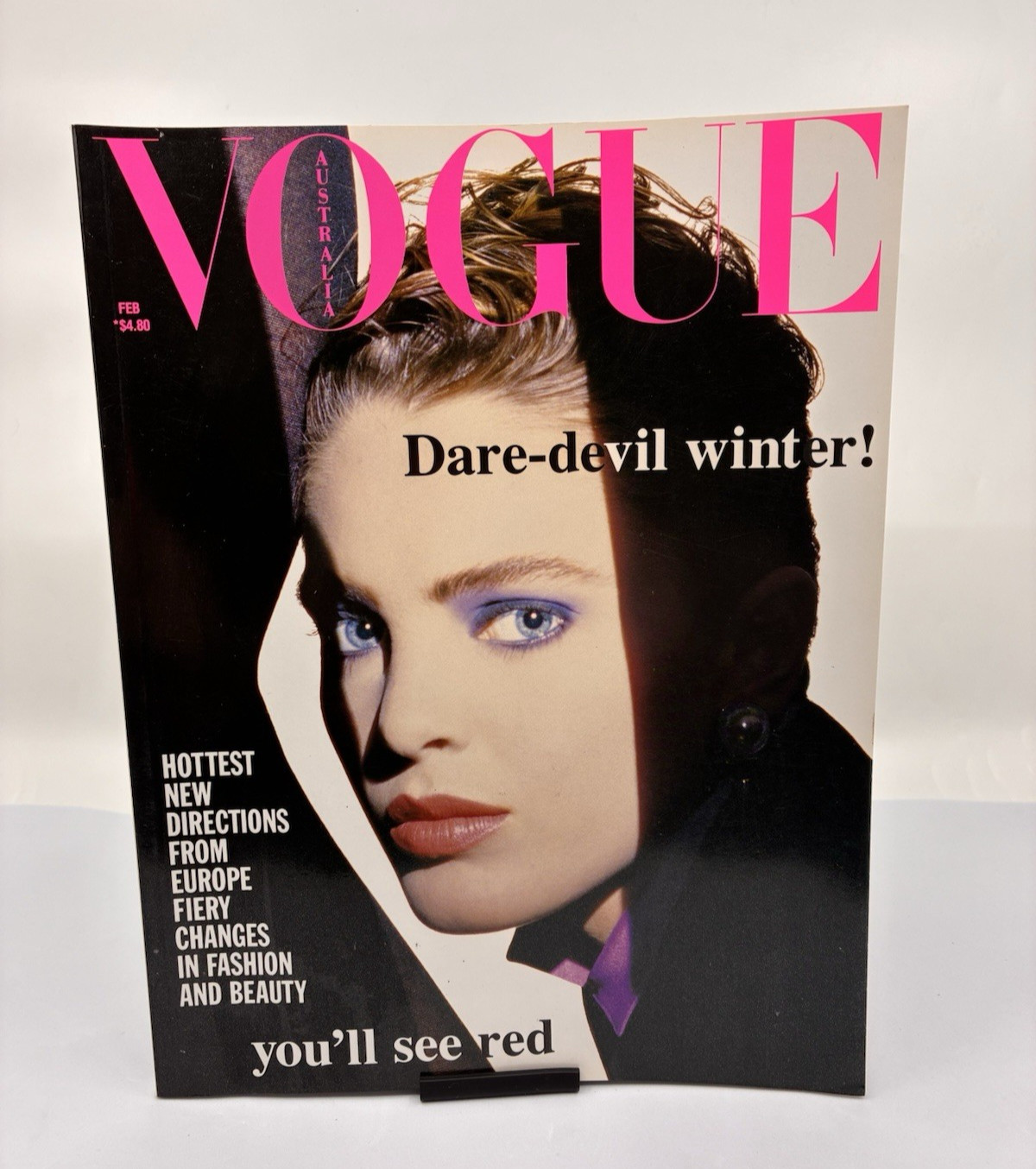 Retro vintage 80s - vogue australia magazine - feb 1989- vguc!