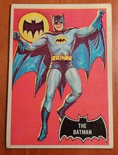 1966 TOPPS THE BATMAN BLACK BAT CARD # 1 - ROOKIE NICE CONDITION