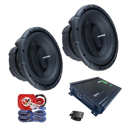 2x Memphis PRX10FT 10'' Subwoofers + Audio360 AD5000.1 Amp + Gravity Kit
