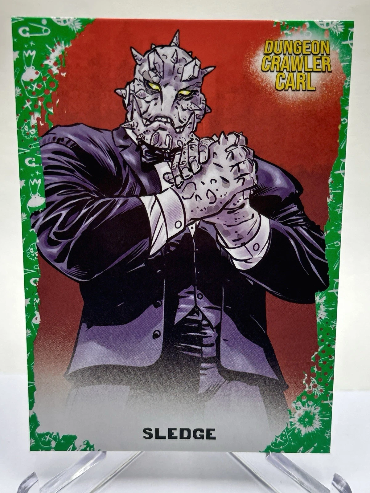 Dungeon Crawler Carl SLEDGE #58 EMERALD GREEN VARIANT SP RARE Borant Card - product detail image 1