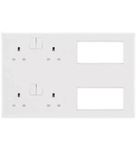 BG media plate 2 x 2 Gang DP 13A Socket & 8 Euro Module BG 8222EM8