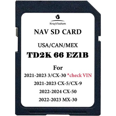 USA/Canada/Mexico Navigation SD Card for Mazda CX-5/CX-30/CX-9/MX-30