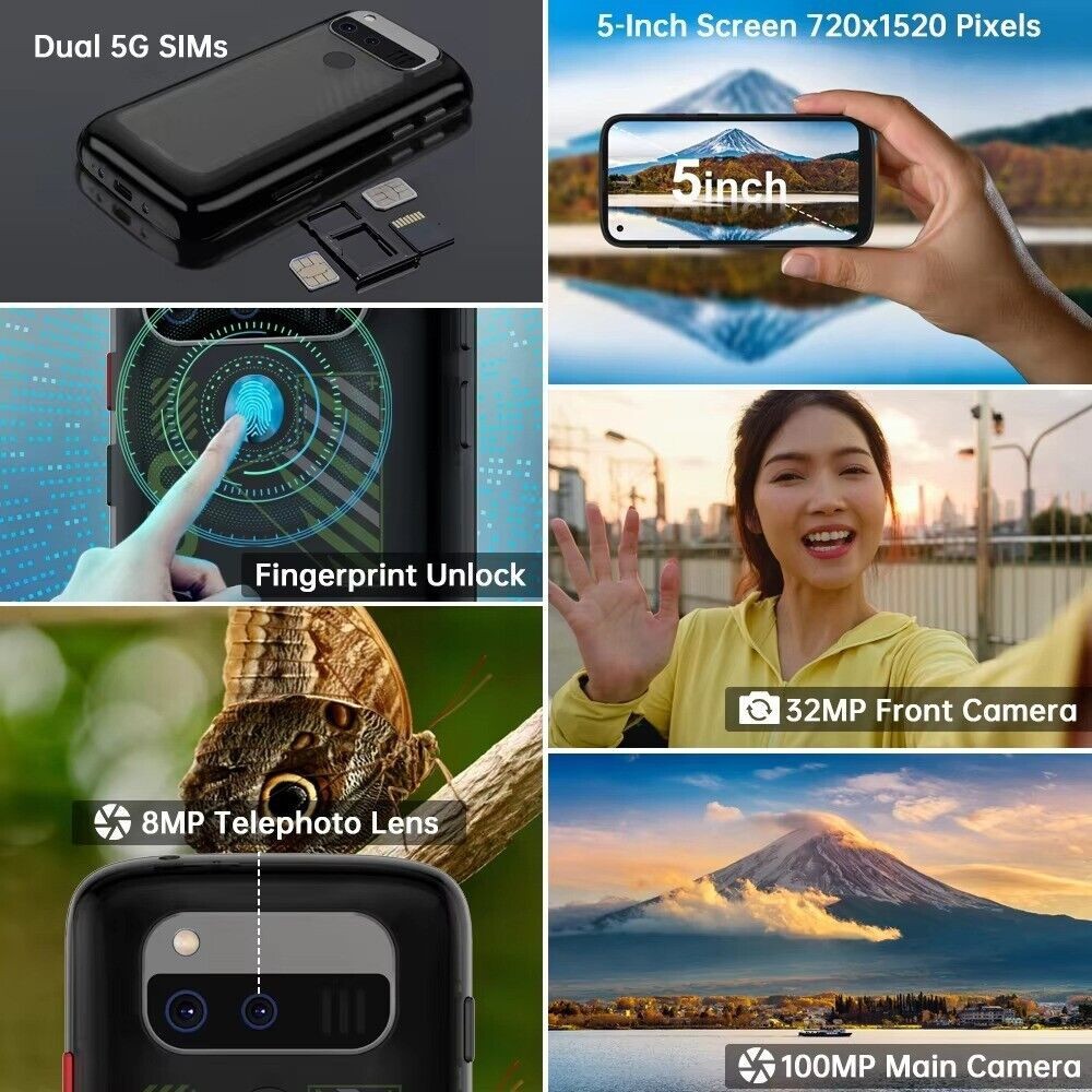 Unihertz Jelly Max 5G Black 256GB + 12GB Dual-SIM Factory Unlocked