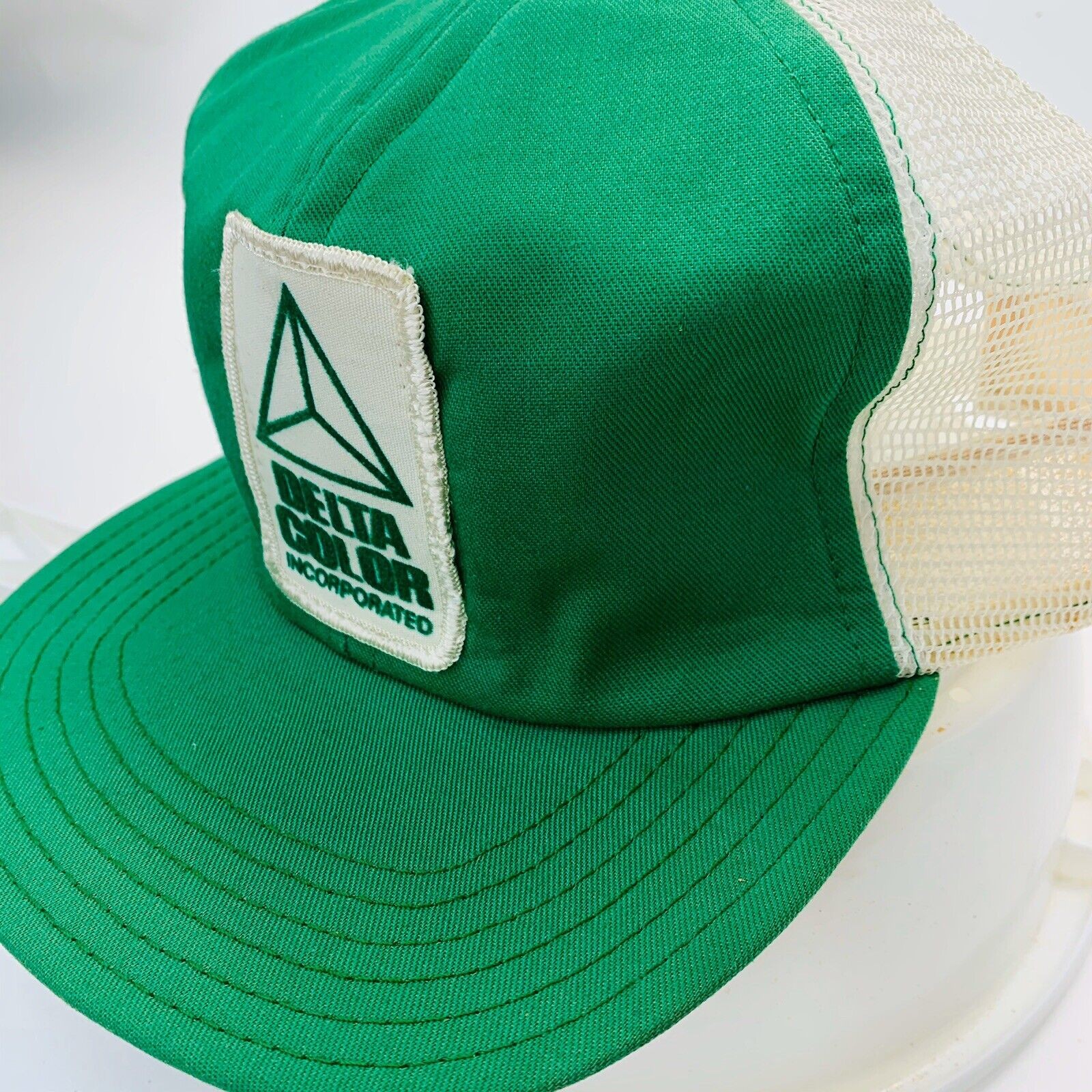 Delta Color Patch Mesh Snapback Trucker Hat Cap G… - image 2