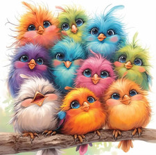 Birds Diamond Art Kits for Adults Diamond Painting Kit 12X16In