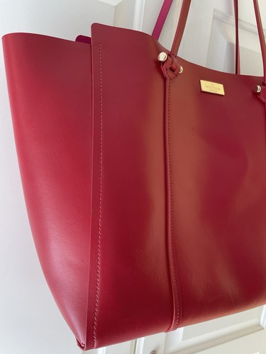Bolso de Mano Kate Spade Annelle Arbour Hill Tonos Rojo Rosa Excelente Estado - Imagen 4 de 17