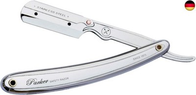 Shaving Factory Parker 31R Stainless Steel Straight Edge Razor and 5 Shark