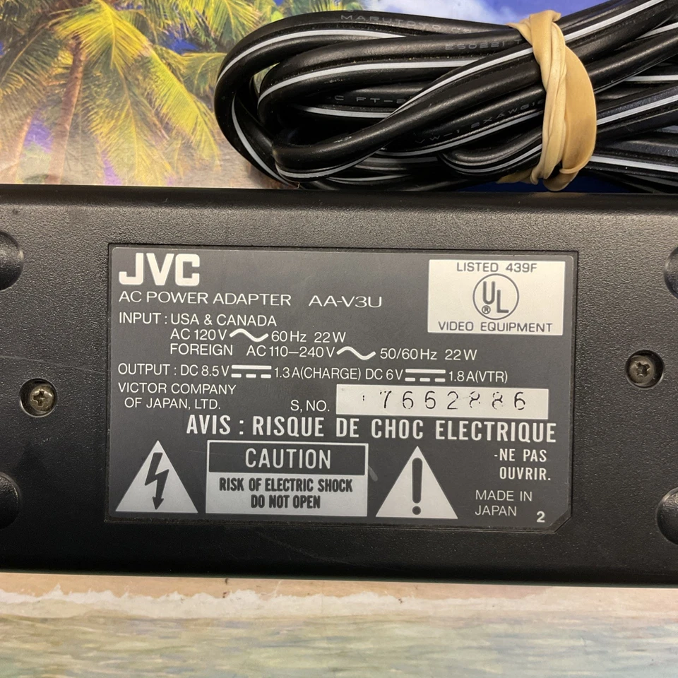 JVC AA-V3U AC Power Adapter and Charger for JVC Camcorder Free Shipping - Image 2 of 4