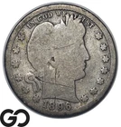 1896-S Barber Quarter *major Key Date, Low Mintage* Graffiti