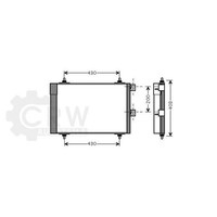 AVA Quality Cooling Kondensator Klimaanlage Mit Trockner FüR Peugeot Partner