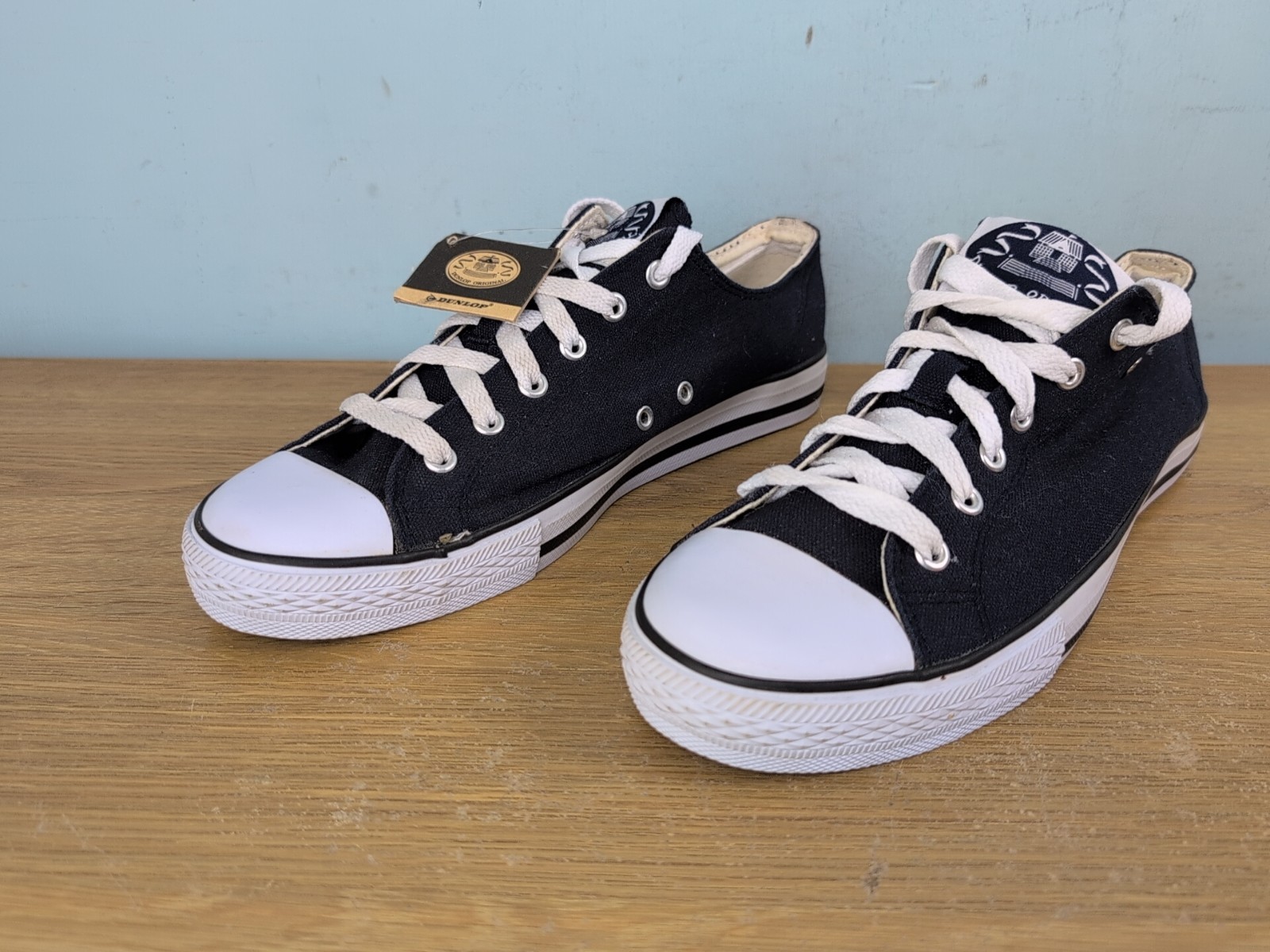 Dunlop "The Green Flash" Azul Marino Zapatillas bajas de Lona Talla UK 8