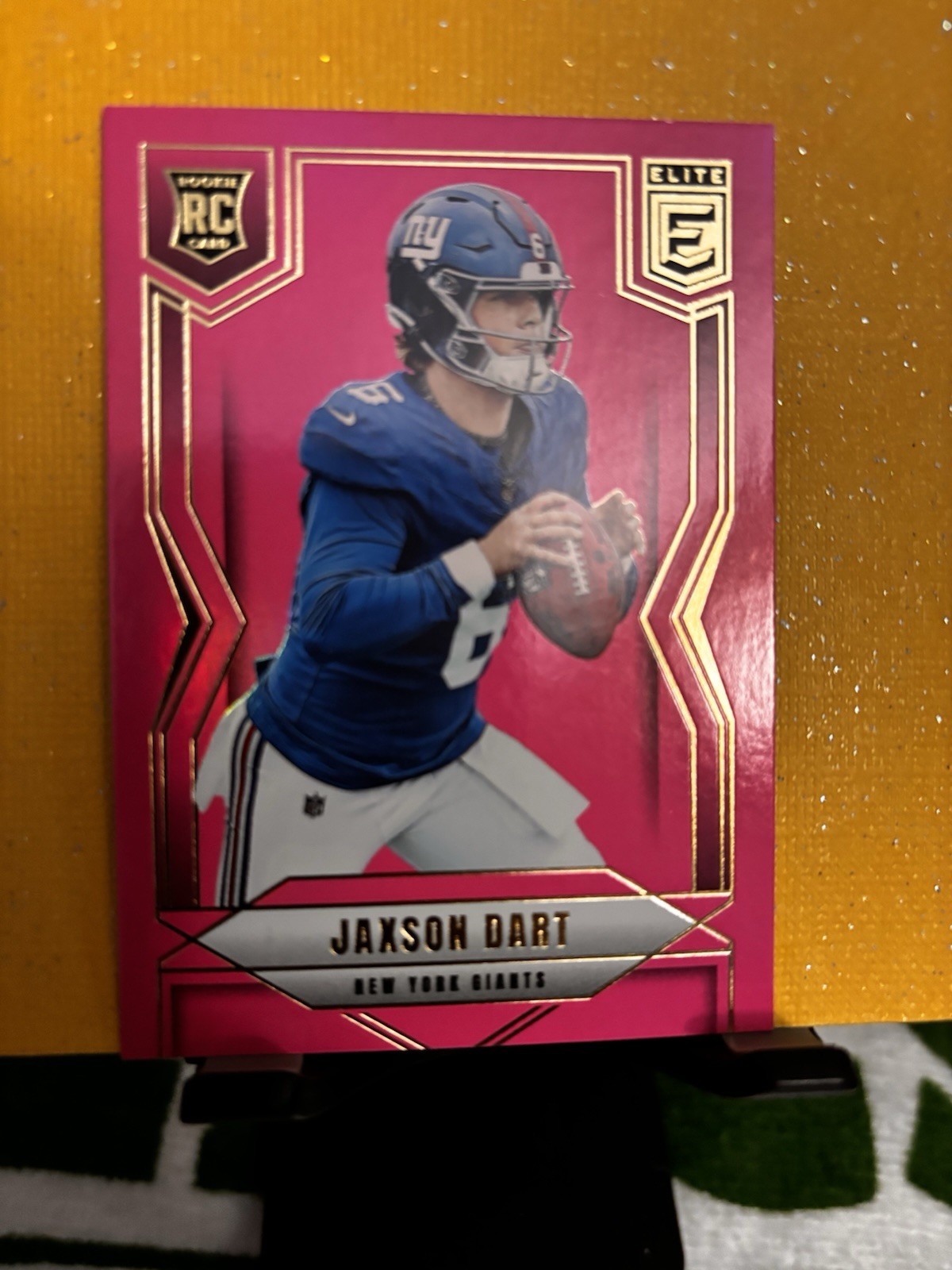 2025 Panini Donruss Elite - Rookies Jaxson Dart #103 Pink Ink (RC)